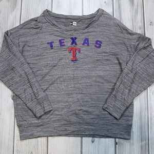 New Era Texas Rangers Long Sleeve Shirt Crewneck Sweatshirt Large